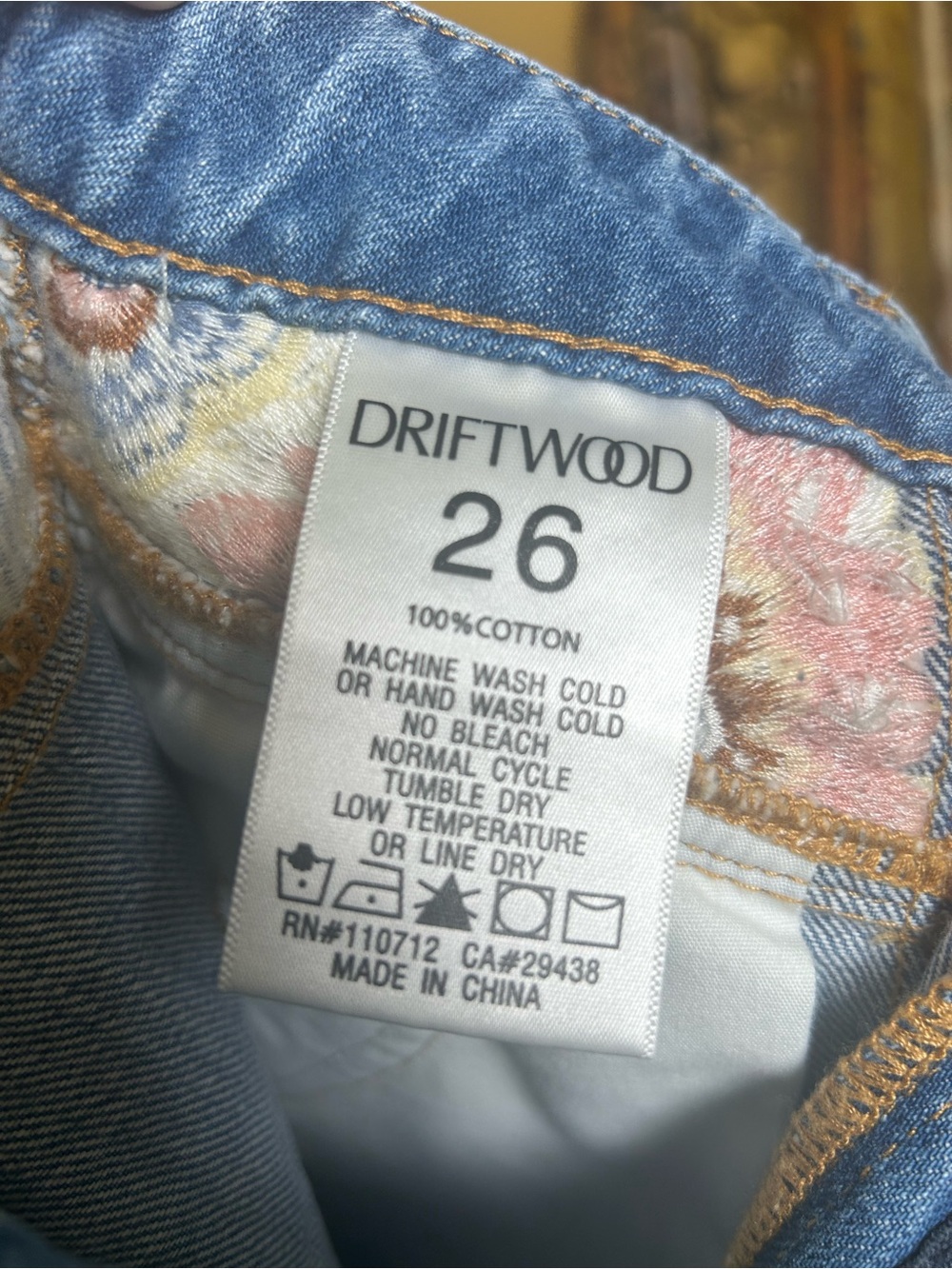 Driftwood Phoebe Romantic Rhapsody Embroidered Denim Shorts NWT festival - Picture 9 of 16